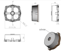 GUVENLİK KAMERASI TABANLIK TRK-113 ALT KAPAK YOK - 1
